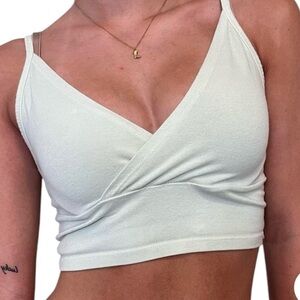 Brandy Melville Amara Crop Top Pastel Mint Green S M Summer Festival